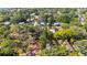Overhead view of neighborhood property surrounded by trees, great for privacy at 601 Newton S Ave, St Petersburg, FL 33701