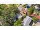 Aerial view of a gray home surrounded by lush trees and foliage, offering privacy and a serene setting at 601 Newton S Ave, St Petersburg, FL 33701