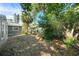 Spacious backyard with mature trees providing shade and privacy at 601 Newton S Ave, St Petersburg, FL 33701