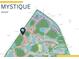 Community map showcases the Mystique neighborhood layout, highlighting residential lots and green spaces within the area at 6017 Silver Grass Ct, Nokomis, FL 34275