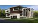 Modern home with stone accents, a large window display, and well manicured landscaping at 602 & 604 Channel Dr, Tampa, FL 33606