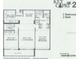 Detailed floor plan showing layout of a two-bedroom, two-bath apartment with balcony at 1 Key Capri # 502E, Treasure Island, FL 33706