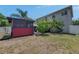 View of an outdoor cabana with a covered patio and view of the backyard at 10636 Dawns Light Dr, Riverview, FL 33578