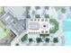 Aerial view of community amenities and building layout at 11359 Boundless Ter, Venice, FL 34293