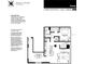 Floor plan of a one-bedroom corner unit, featuring a living space, bedroom, dining, and study area at 1208 E Kennedy Blvd # 914, Tampa, FL 33602