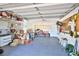 Spacious garage offers ample storage, work space, and epoxy flooring at 1500 Robinson N Dr, St Petersburg, FL 33710