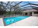 Screened-in pool with an expansive patio perfect for relaxing or entertaining at 18546 Kelly Rd, Spring Hill, FL 34610