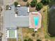 Aerial shot showcasing a community pool, shuffleboard court, and gathering area at 1900 58Th N Ave # 26, St Petersburg, FL 33714