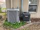 Exterior shot of two air conditioner units with some ivy ground cover at 2213 Towering Oaks Cir, Seffner, FL 33584