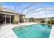 Sparkling pool in a screened-in lanai, perfect for relaxing and entertaining outdoors at 2908 122Nd Pl E, Parrish, FL 34219