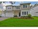 Charming two-story home featuring manicured lawn, fresh landscaping, and a light gray color palette at 3614 W Platt St, Tampa, FL 33609