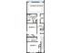 Floorplan shows the layout of the upper level which includes the bedroom, bath and utility rooms at 406 N Westland St # 1, Tampa, FL 33609