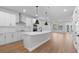 Modern kitchen featuring white cabinets, stainless steel appliances, and a large island with a sink at 406 N Westland St # 1, Tampa, FL 33609