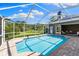 Inviting screened-in pool area, perfect for outdoor entertaining and relaxation at 4690 Wrentham Pl, Palm Harbor, FL 34685