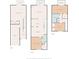 Three story floor plan for a townhouse featuring recreation room, living spaces, and bedrooms at 623 Garland Cir, Indian Rocks Beach, FL 33785