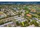 Aerial shot of a well-maintained community with pools, golf course, and ponds at 8064 Brentwood Rd, Seminole, FL 33777