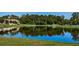 Scenic view of a pond and adjacent homes within the community at 10436 Rivercrest Dr, Riverview, FL 33578