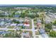 Neighborhood aerial view, featuring nearby green spaces, ponds and surrounding houses at 1301 62Nd S Ter, St Petersburg, FL 33705