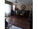 Dining space featuring decorative chandelier, formal dining set, and sliding glass door at 13020 Lorna Pl, Tampa, FL 33618