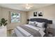 Cozy bedroom with a plush bed, stylish decor, and a large window offering plenty of natural light at 1980 Taylor Lake Cir, Largo, FL 33778