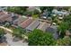 Aerial view of houses with colorful roofs in a vibrant neighborhood setting at 2130 W Spruce St, Tampa, FL 33607