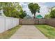 Spacious backyard with secure fencing, perfect for privacy and outdoor activities. Long driveway at 2130 W Spruce St, Tampa, FL 33607