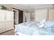 Comfortable bedroom with a sliding barn door and a serene atmosphere at 2715 9Th N Ave, St Petersburg, FL 33713