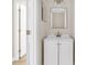Clean bathroom featuring a white vanity and neutral paint at 27330 Coral Springs Dr, Wesley Chapel, FL 33544
