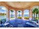 Scenic pavilion offering water views, lounge chairs, and inviting outdoor setting at 2755 Via Capri # 1223, Clearwater, FL 33764