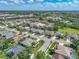 Beautiful aerial view of a suburban neighborhood featuring green spaces and well-spaced homes, great for community connection at 2908 89Th E Ave, Parrish, FL 34219