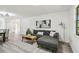 Comfortable living room with modern furniture and stylish decor and view to the dining area at 2953 Yucca Ct, Palm Harbor, FL 34684