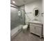 Modern bathroom featuring a glass-enclosed shower and updated vanity for a sleek design at 4022 Cortez Dr # A, Tampa, FL 33614