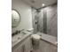 Modern bathroom featuring a glass-enclosed shower and updated vanity for a sleek design at 4022 Cortez Dr # A, Tampa, FL 33614