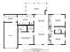 Floor plan showing layout of home with garage, laundry, kitchen, living room, sunroom and three bedrooms at 5806 Liverpool Dr, Tampa, FL 33615