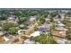 Neighborhood aerial view showcasing lush tree canopy and street layout at 8240 Quail Rd, Seminole, FL 33777