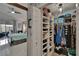 Well-organized walk-in closet featuring custom shelving, hanging racks and convenient bedroom access at 8915 Hannigan Ct, Tampa, FL 33626