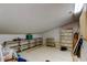Attic space with shelving provides ample storage at 919 Sandpiper S Way, St Petersburg, FL 33707