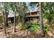 Exterior of the home featuring lush landscaping with tropical plants creating a natural privacy screen at 919 Sandpiper S Way, St Petersburg, FL 33707