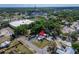 Aerial shot highlighting the property's location within a neighborhood setting, with nearby amenities at 126 Ridgewood Ave, Brandon, FL 33510