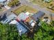This aerial view of the property shows ample parking and yard space at 126 Ridgewood Ave, Brandon, FL 33510