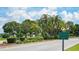 Community entrance sign reads Summerfield is a deed-restricted community with green landscaping and palm trees at 13613 Laraway Dr, Riverview, FL 33579