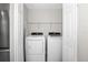 Conveniently located laundry area featuring a washer and dryer at 13613 Laraway Dr, Riverview, FL 33579