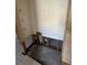 A partial renovated bathroom has exposed studs for easy remodeling and access at 1503 12Th Se Ct # 1503, Largo, FL 33771
