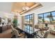 Bright conference room with a large table and expansive windows showcasing beautiful ocean views at 1560 Gulf Blvd # 306, Clearwater Beach, FL 33767