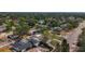 Aerial view showing residential neighborhood featuring single Gathering homes with pools and lush greenery at 2001 Pinellas Point S Dr, St Petersburg, FL 33712