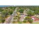 Lovely aerial view of neighborhood and the houses with mature trees and well-maintained streets near the water at 2001 Pinellas Point S Dr, St Petersburg, FL 33712
