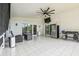 Spacious screened patio with outdoor kitchen and dining area at 3238 Cullendale Dr, Tampa, FL 33618