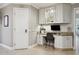 Bright home office with built-in desk, granite countertops and plenty of storage at 3906 Floyd Rd, Tampa, FL 33618