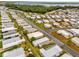 Mobile home community aerial view with well-maintained landscaping at 4314 12Th Street E Ct, Ellenton, FL 34222