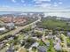 Beautiful aerial view of neighborhood, bay, bridge and nearby commercial and residential properties at 5235 42Nd S St, St Petersburg, FL 33711